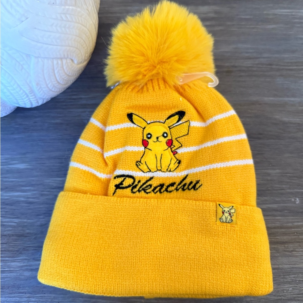 Yellow Pikachu Kids Beanie
